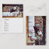 STOREN MET BABIES, BABY SHOWER, witboek Visitekaartje (Voorkant / Achterkant)