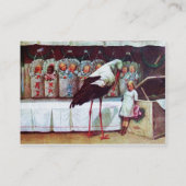 STOREN MET BABIES, BABY SHOWER, witboek Visitekaartje (Achterkant)