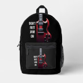  storend gitaargeluid bedrukte rugzak (Voorkant)