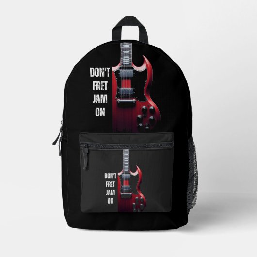  storend gitaargeluid bedrukte rugzak (Voorkant)