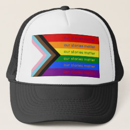 Stories Matter Gay Pride Intersection Rainbow Flag Trucker Pet