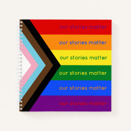 Stories Matter Intersectional Pride Flag Rainbow Notitieboek