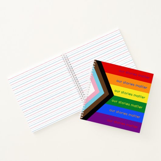 Stories Matter Intersectional Pride Flag Rainbow Notitieboek (Binnen)
