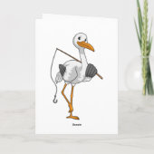 Stork als Fisher met Geviste staaf Kaart (Achterkant)