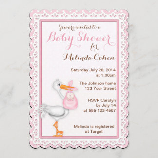 Stork and Eyelet Lace Kaart