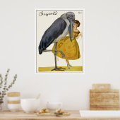 Stork and Young Woman - Art Nouveau - Jugend Poster (Keuken)