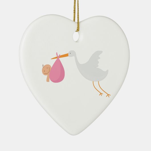 Stork Arrival Keramisch Ornament (Rechts)