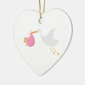 Stork Arrival Keramisch Ornament (Links)