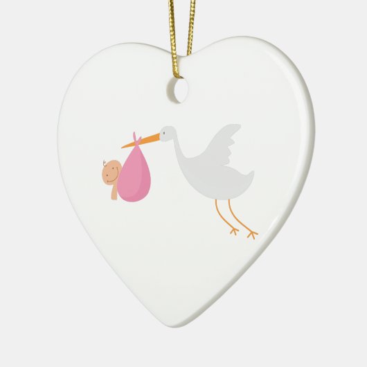 Stork Arrival Keramisch Ornament (Links)