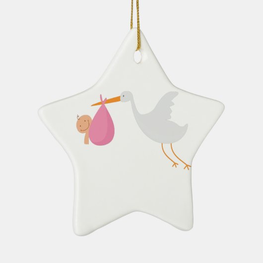 Stork Arrival Keramisch Ornament (Rechts)