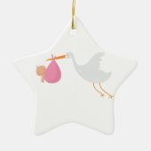Stork Arrival Keramisch Ornament (Voorkant)