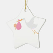 Stork Arrival Keramisch Ornament (Links)