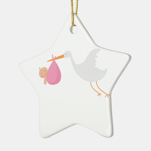 Stork Arrival Keramisch Ornament (Links)