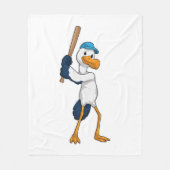 Stork at Baseball Fleece Deken (Voorkant)