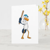 Stork at Baseball Kaart (Gele Bloem)