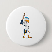 Stork at Baseball Ronde Button 7,6 Cm (Voorkant)