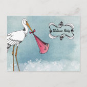 Stork Baby aankondiging (Voorkant)