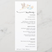 Stork Baby Boy Douche Menu (Voorkant)