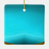 STORK BABY BOY SHOWER 2 Blue Aquamarine Keramisch Ornament (Achterkant)