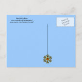 STORK BABY BOY SHOWER 2 UITNODIGING BRIEFKAART (Achterkant)