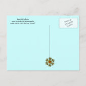 STORK BABY BOY SHOWER 2 UITNODIGING BRIEFKAART (Achterkant)