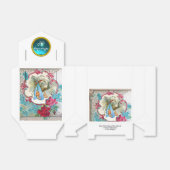 STORK BABY BOY SHOWER BLUE GEM MONOGRAM White Bedankdoosjes (Uitgevouwen)