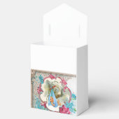 STORK BABY BOY SHOWER BLUE GEM MONOGRAM White Bedankdoosjes (Geopend)