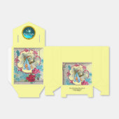 STORK BABY BOY SHOWER BLUE GEM MONOGRAM Yellow Bedankdoosjes (Uitgevouwen)