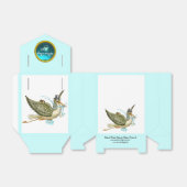 STORK BABY BOY SHOWER BLUE GEM STONE MONOGRAM BEDANKDOOSJES (Uitgevouwen)