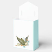 STORK BABY BOY SHOWER BLUE GEM STONE MONOGRAM BEDANKDOOSJES (Geopend)