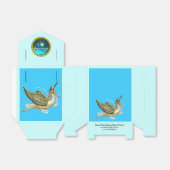 STORK BABY BOY SHOWER BLUE GEM STONE MONOGRAM BEDANKDOOSJES (Uitgevouwen)
