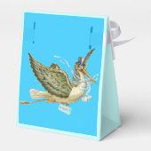 STORK BABY BOY SHOWER BLUE GEM STONE MONOGRAM BEDANKDOOSJES (Achterkant)