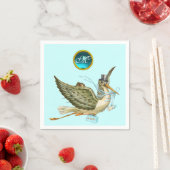 STORK BABY BOY SHOWER BLUE GEM STONE MONOGRAM SERVET (Insitu)
