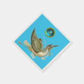 STORK BABY BOY SHOWER BLUE GEM STONE MONOGRAM SERVET (Hoek)