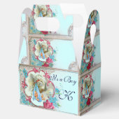 STORK BABY BOY SHOWER BLUE MONOGRAM BEDANKDOOSJES (Geopend)