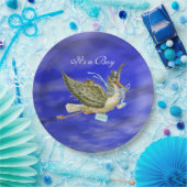 STORK BABY BOY SHOWER Blue Sky Papieren Bordje (Feest)