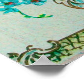 STORK BABY BOY SHOWER Gem Stone Monogram Poster (Hoek)