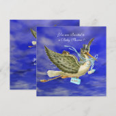 STORK BABY BOY SHOWER KAART (Voorkant / Achterkant)