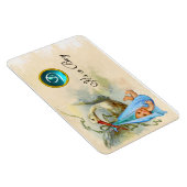 STORK BABY BOY SHOWER MONOGRAM MAGNEET (Rechterzijde)