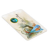 STORK BABY BOY SHOWER MONOGRAM, wit Magneet (Rechterzijde)