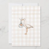 Stork Baby Delivery hij of zij gender reveal party Kaart (Achterkant)
