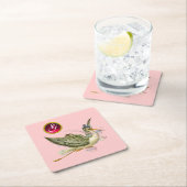 STORK BABY GIRL SHOWER GEM MONOGRAM KARTONNEN ONDERZETTERS (Insitu)