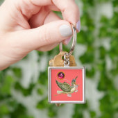 STORK BABY GIRL SHOWER GEM MONOGRAM SLEUTELHANGER (Hand)