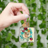 STORK BABY GIRL SHOWER GEM MONOGRAM SLEUTELHANGER (Hand)