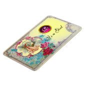 STORK BABY GIRL SHOWER MONOGRAM MAGNEET (Linkerzijde)