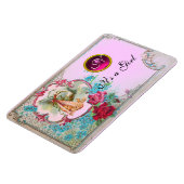 STORK BABY GIRL SHOWER MONOGRAM MAGNEET (Linkerzijde)