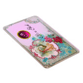 STORK BABY GIRL SHOWER MONOGRAM MAGNEET (Rechterzijde)