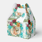 STORK BABY GIRL SHOWER MONOGRAM White Bedankdoosjes (Achterkant)