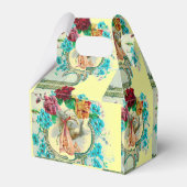 STORK BABY GIRL SHOWER MONOGRAM Yellow Bedankdoosjes (Achterkant)