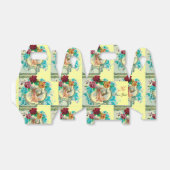 STORK BABY GIRL SHOWER MONOGRAM Yellow Bedankdoosjes (Uitgevouwen)